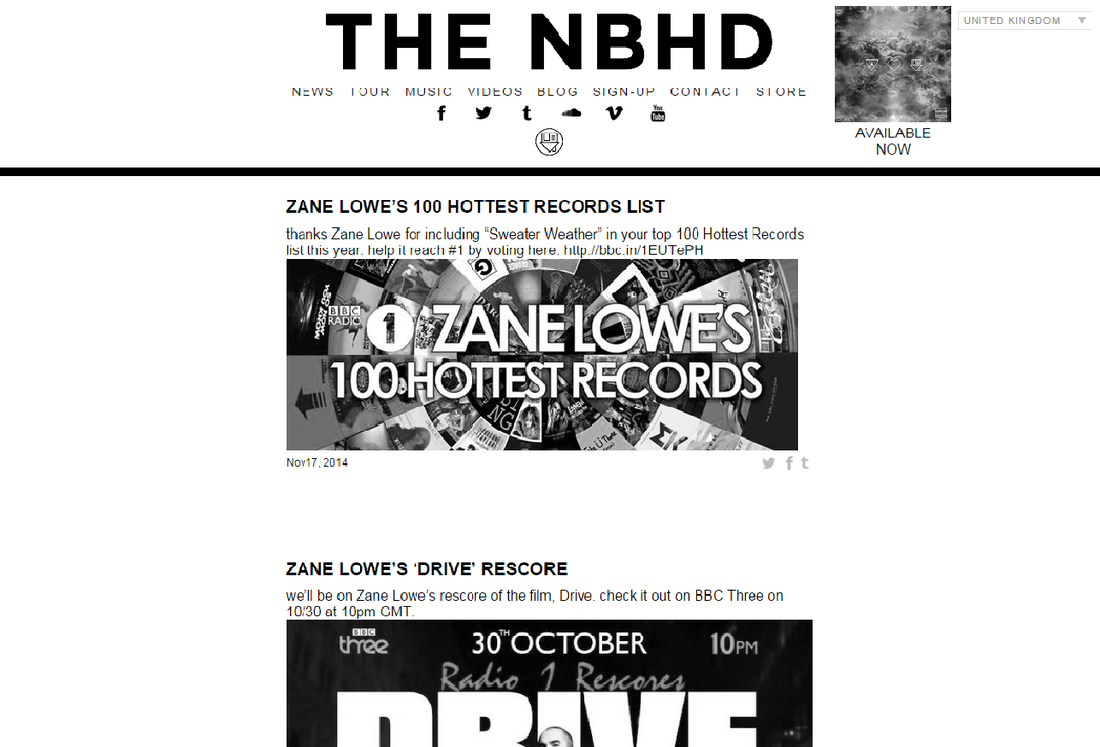 BBC - Zane Lowe's Hottest Records blog: Hottest - The Neighbourhood - Sweater  Weather
